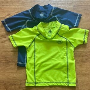 Body Glove Kids Swim Rashguards - Neon Yellow and Navy